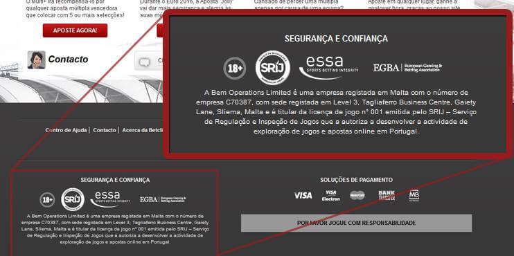 Certificado de Emissão de Licença de Jogo Online Betclic Portugal