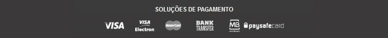 Betclic Casino Soluções de Pagamento: Visa, Visa Electron, MasterCard, Bank Transfer, MB, Paysafecard
