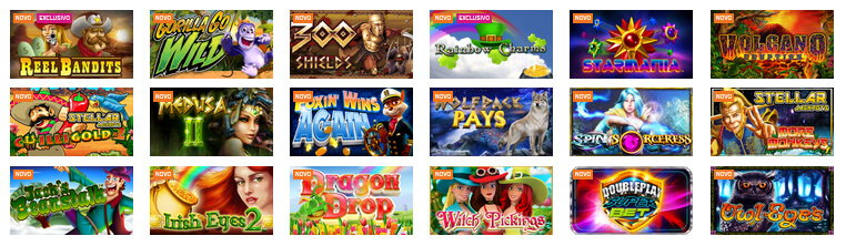 Nossa Aposta slots: Reel Bandits, Gorilla Go Wild, 300 Shields, Rainbow Charms, Volcano, Chilli Gold, Medusa II, Foxin' Wins Again, Wolfpack Pays, Irish Eges 2, Dragon Drop, Witch Pickings, Doubleplay Super Bet, Owl Eges, etc.