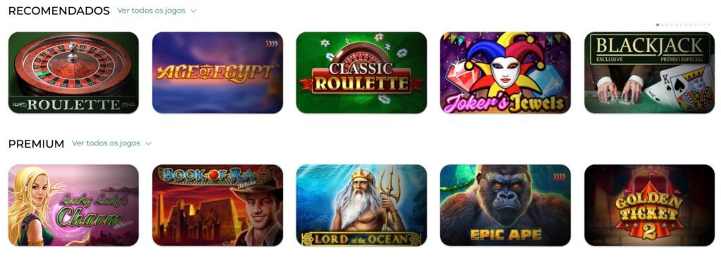 Jogos disponíveis com Código Promocional Casino Solverde