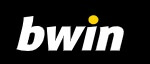 Logo bwin: caracteres brancos e amarelos sobre fundo negro