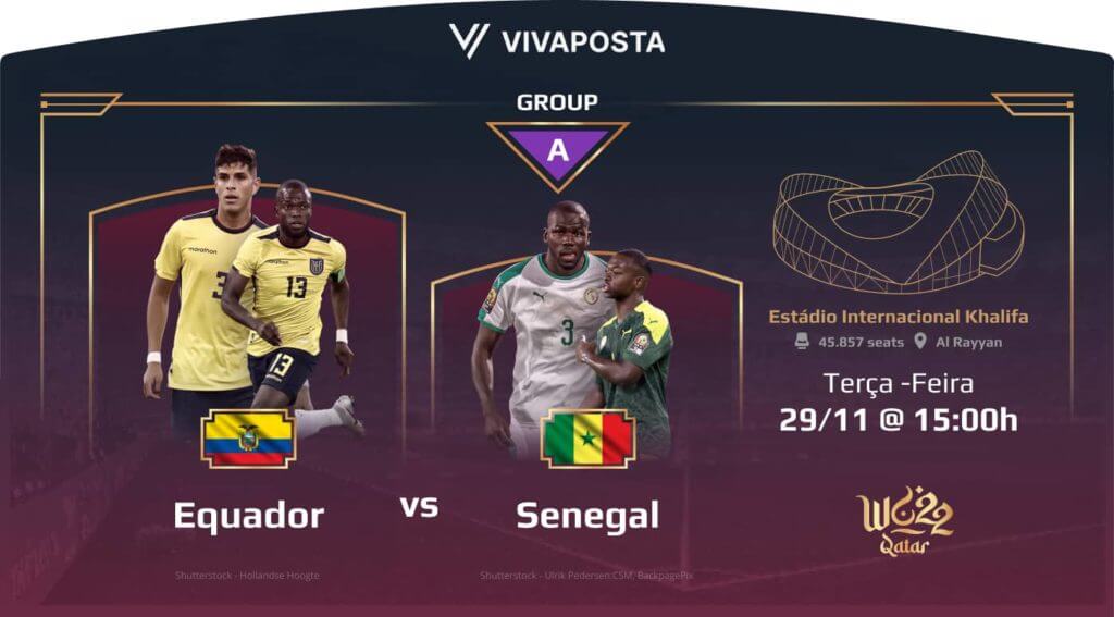 Previsão Equador x Senegal - Copa do Mundo - Prognóstico e Odds Ecuador x Senegal - Copa do Mundo 2022: palpites e dicas de apostas