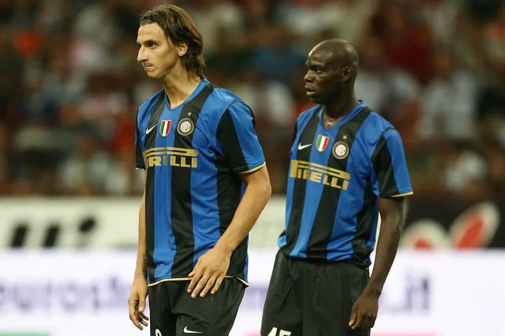 Ibrahimovic e Balotelli a jogarem pelo Inter, 24.08.2008