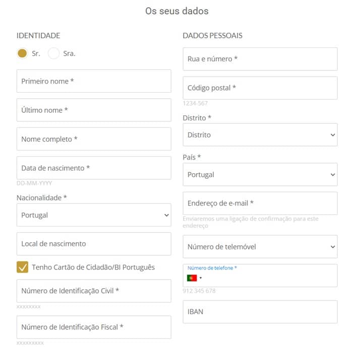Registo ESC Online Portugal